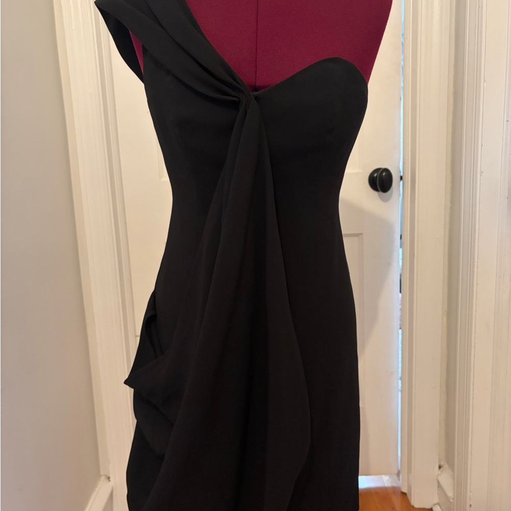Shoshanna One Shoulder Black mini Dress